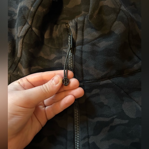 Black and gray Lululemon zip up sweatshirt💗 - Picture 2 of 5
